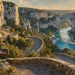 Ardèche du sud : Pont d’Arc au-dessus des gorges, eau turquoise et falaises