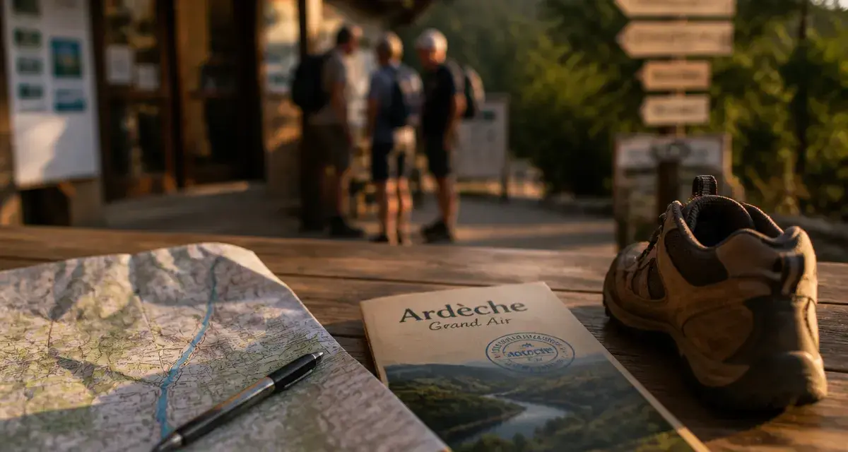 Ardèche grand air : carte et départ randonnée à l’office touristique en Ardèche