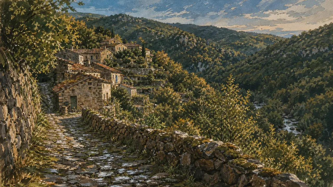 Beaumont Ardèche tourisme : hameau en pierres et vallée de l’Ardèche, balade au calme