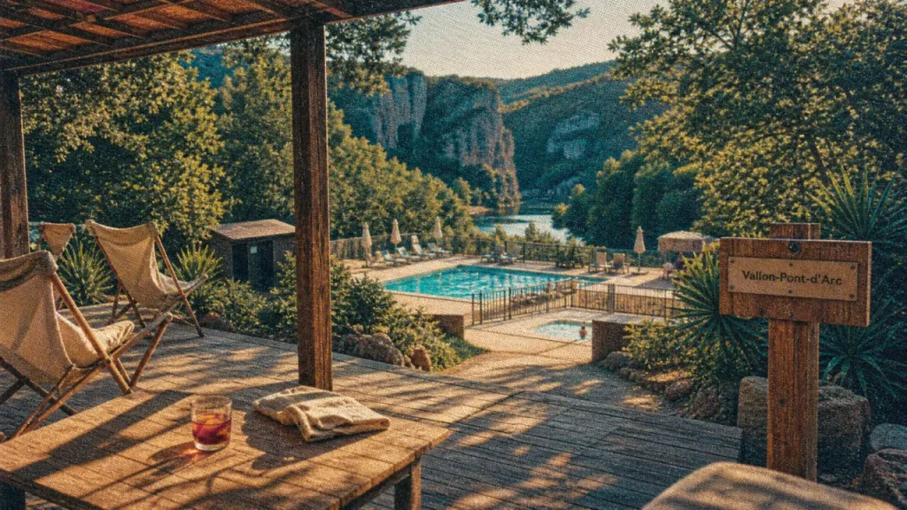 Camping 5 etoiles en ardeches : piscine et rivière, ambiance premium