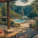 Camping 5 etoiles en ardeches : piscine et rivière, ambiance premium