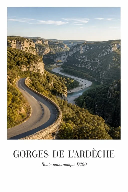 Dans quel sens faire les gorges de l'Ardèche : panorama de la route touristique depuis un belvédère