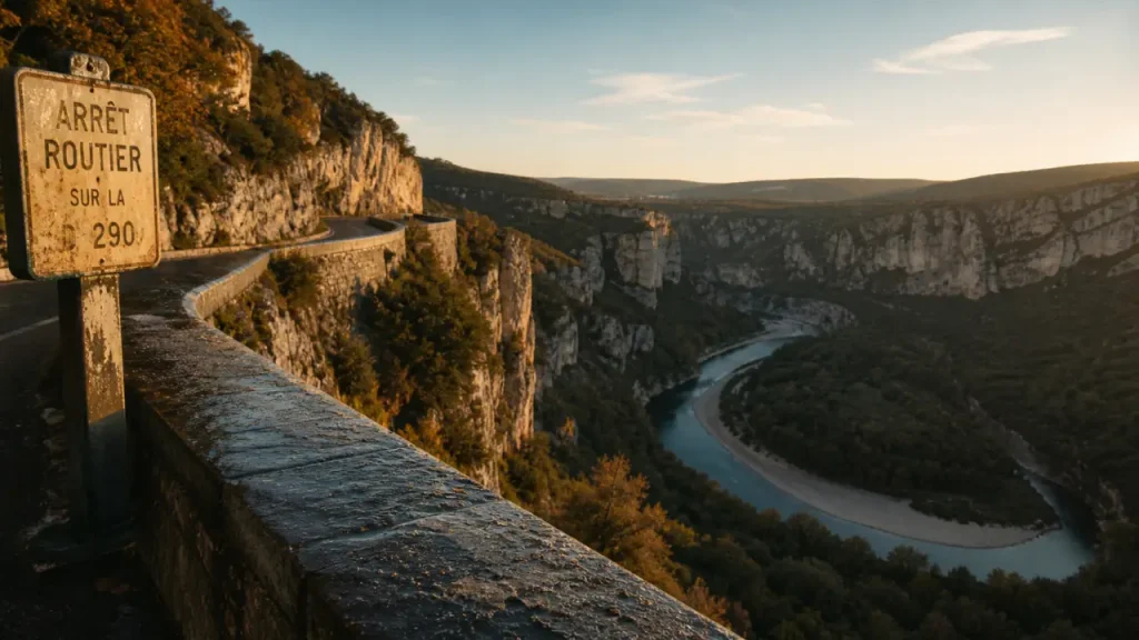 Belvédère sur les gorges de l’Ardèche depuis la D290