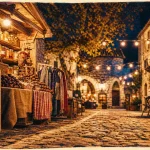 Marche de noel var : village ardéchois, ruelles et chalets de Noël