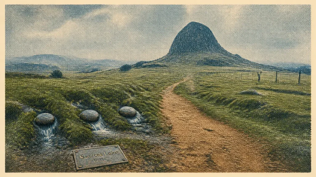 Mont gerbier de jonc et sources de la Loire, sentier et dôme volcanique