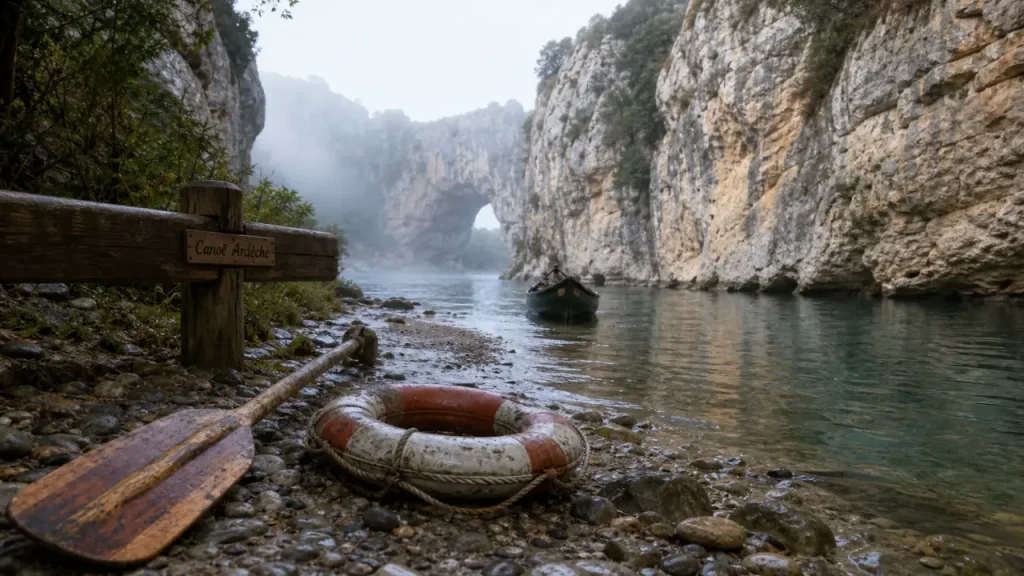 Que faire en Ardèche : canoë près du Pont d’Arc
