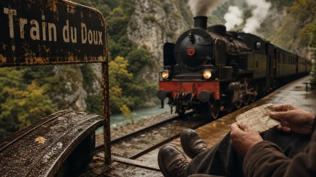 Train de l ardeche à vapeur dans les gorges du Doux