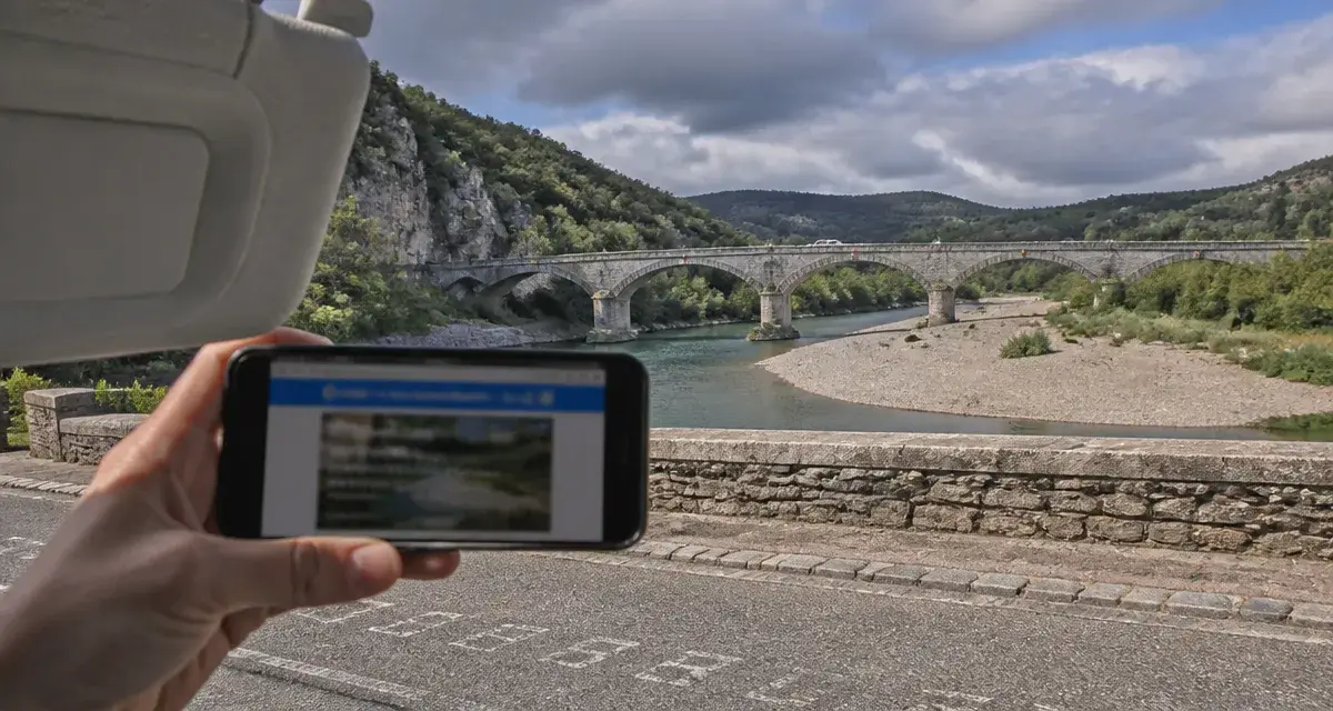 Webcam pont de sampzon : vue sur l’Ardèche en direct