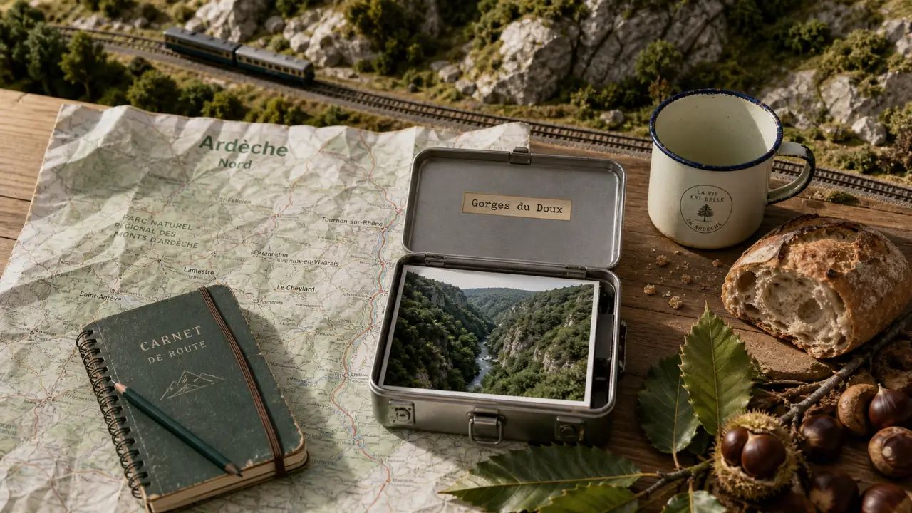 Ardèche du Nord : carte et appareil photo près des gorges du Doux