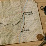 Carte routière des ardeche villes : Aubenas, Viviers, Tournon-sur-Rhône