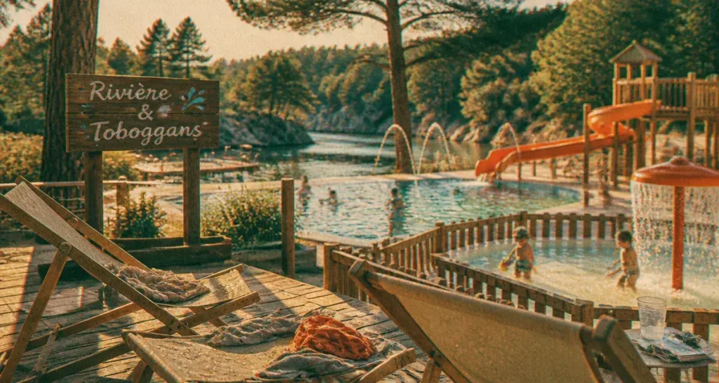 Camping aquatique ardeche : piscine et rivière, toboggans et jets d’eau