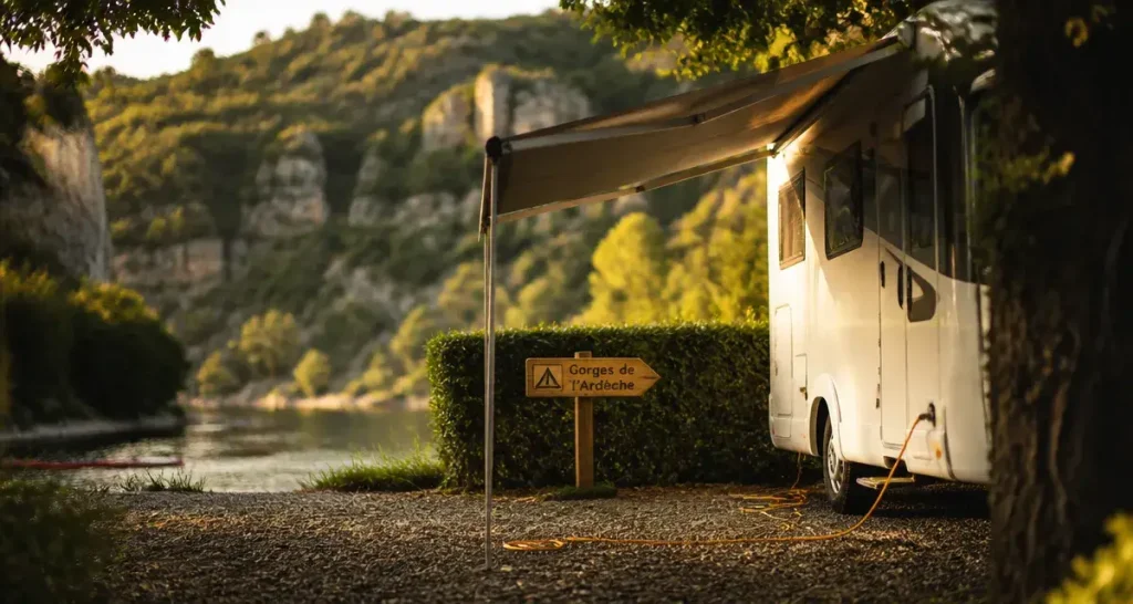 Emplacement camping-car en Ardèche aux Gorges, camping ardeche