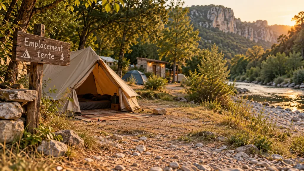 Camping Ardèche : emplacement tente pas cher près de la rivière