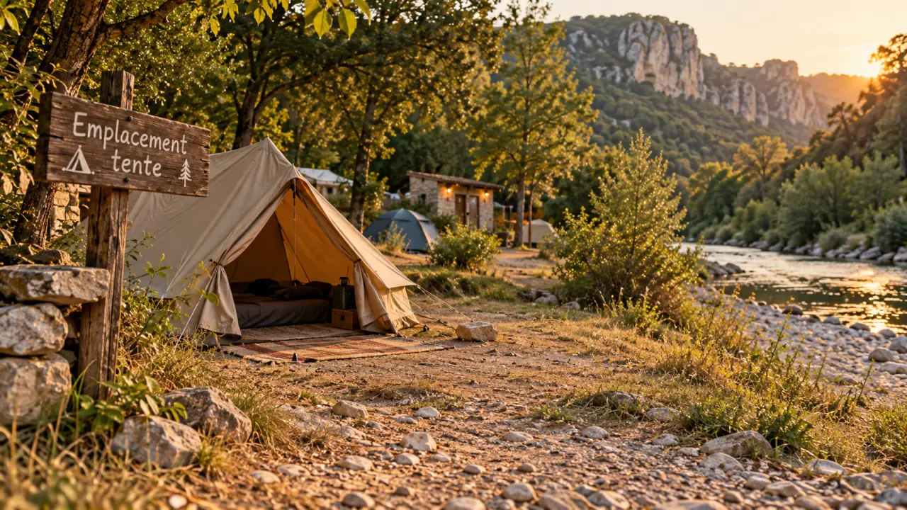 Camping Ardèche : emplacement tente pas cher près de la rivière
