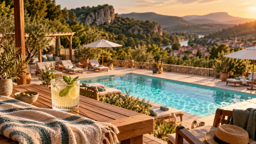 Camping Aubenas avec piscine : piscine et détente en Ardèche