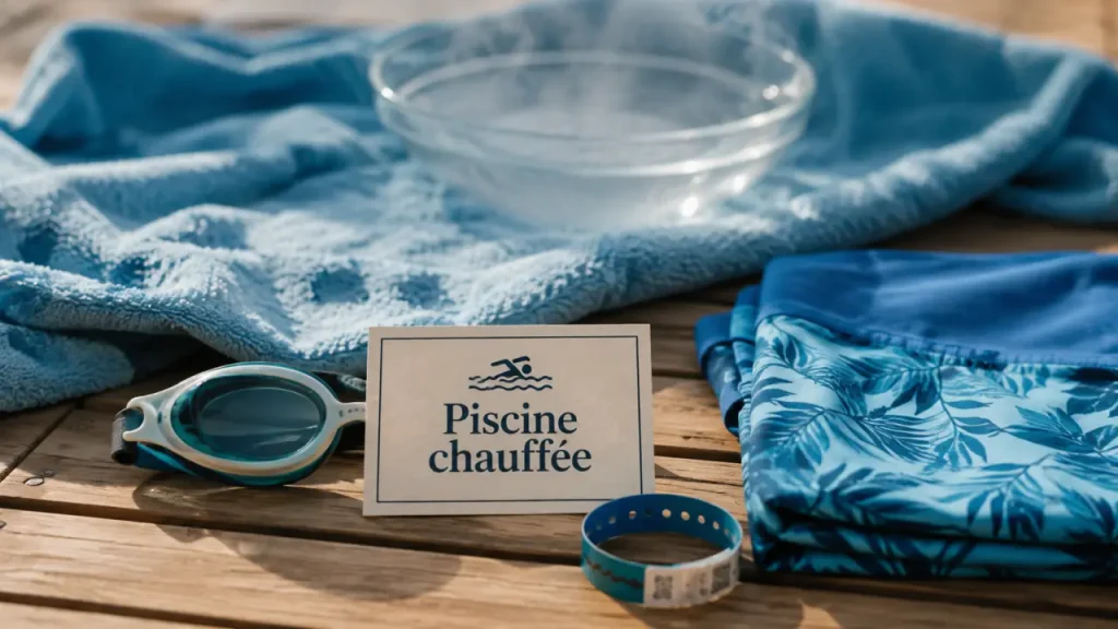 Camping avec piscine chauffée : baignade tiède en terrasse