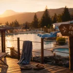 Camping Rhône Alpes parc aquatique : piscine chauffée et toboggans Ardèche