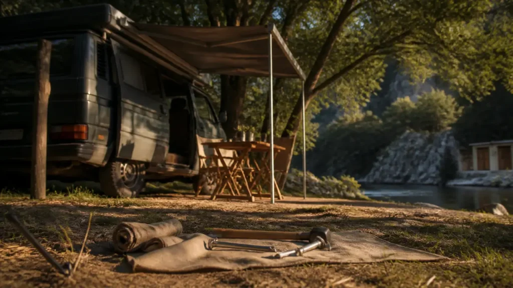 Emplacement camping Ardèche près de la rivière, à l’ombre, accès gorges