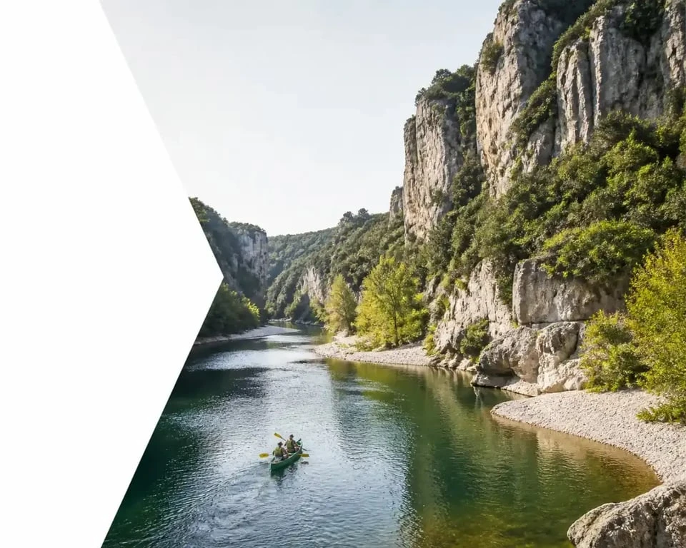 Canoë sur le Chassezac dans les gorges de l’Ardèche