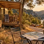 Location camping Ardèche pas cher près des gorges, mobil-home au bord de la rivière