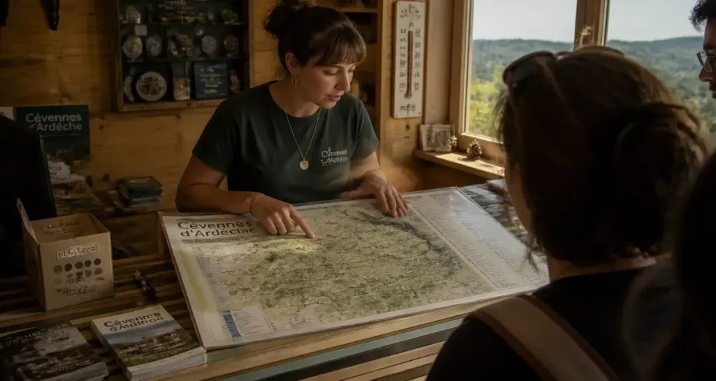 office du tourisme joyeuse ardèche : accueil et carte des Cévennes d’Ardèche