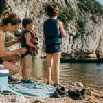 Que faire en Ardèche avec des enfants : famille près de la rivière