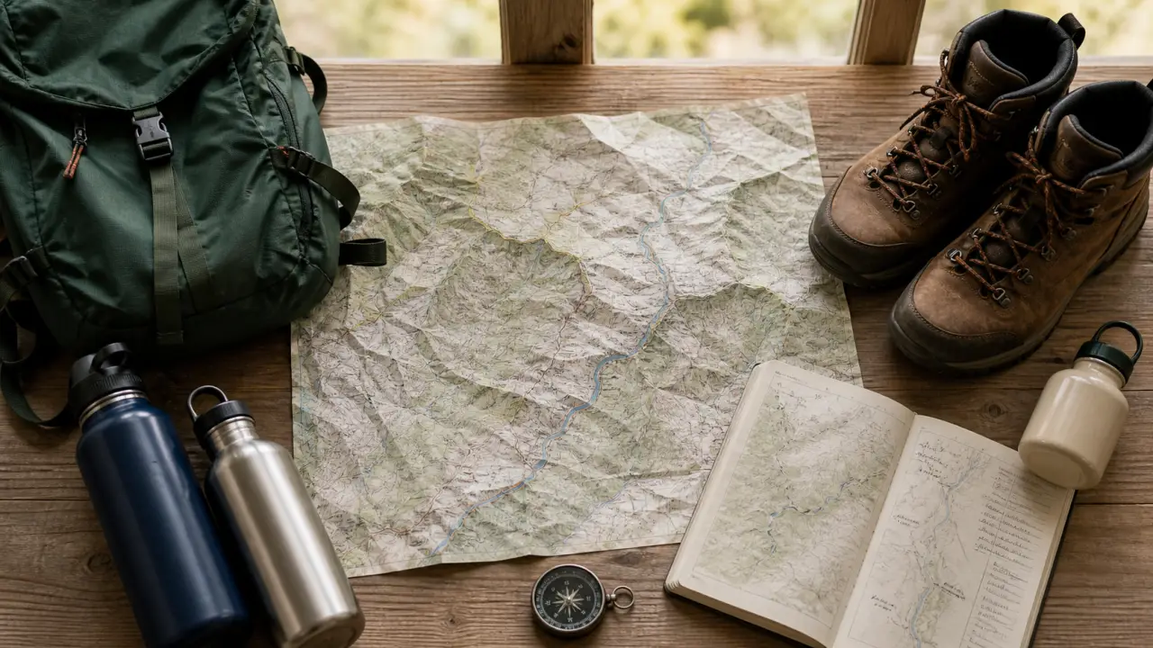 Randonnée ce week end en Ardèche : carte topo, chaussures et boussole (Via Fluvia, GR430, Gorges)