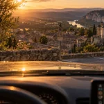 Ville d ardeche Aubenas : vue aux Gorges de l’Ardèche