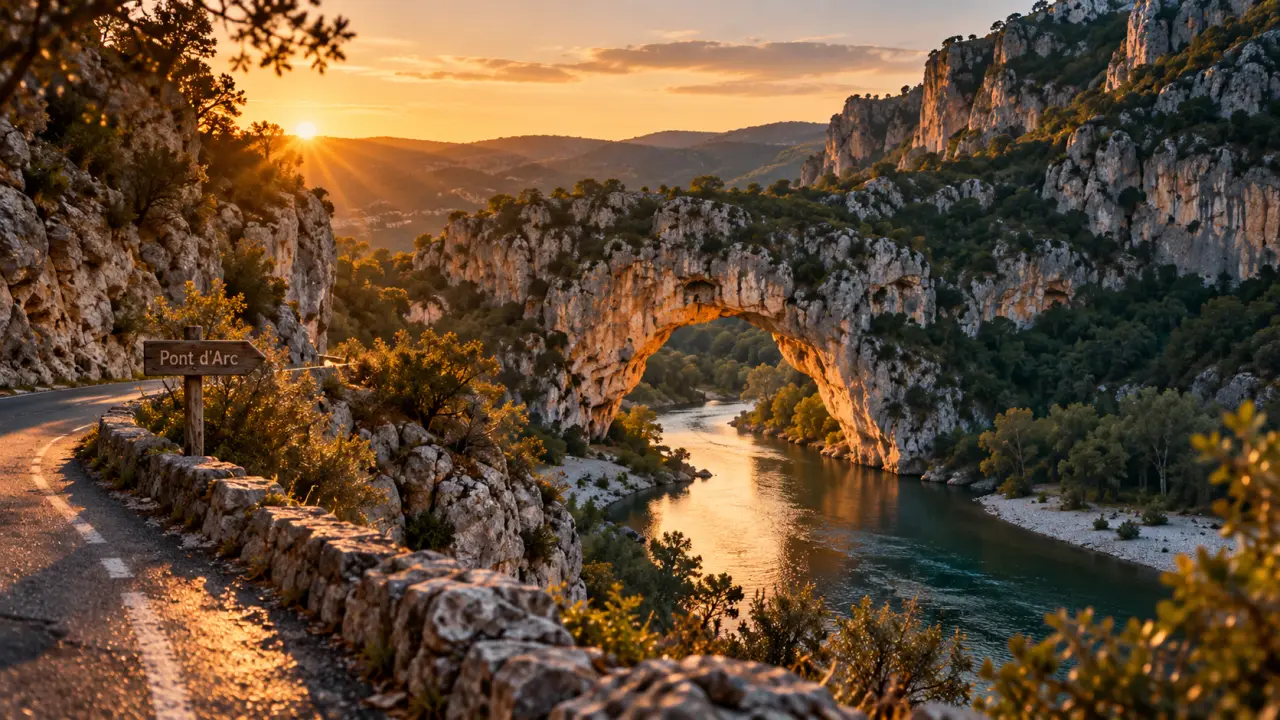 Ardèche sites à visiter : route vers le Pont d’Arc