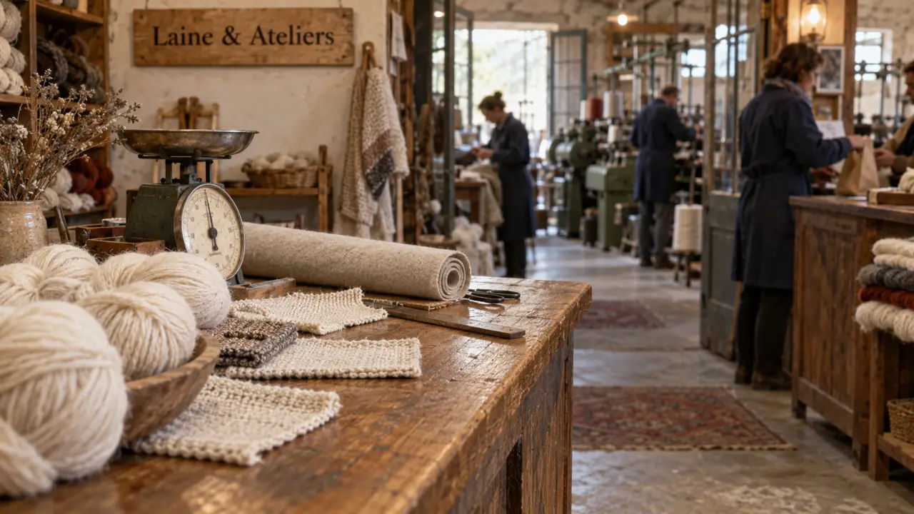 Ardelaine Ardèche : atelier laine à Saint-Pierreville, pelotes et feutre