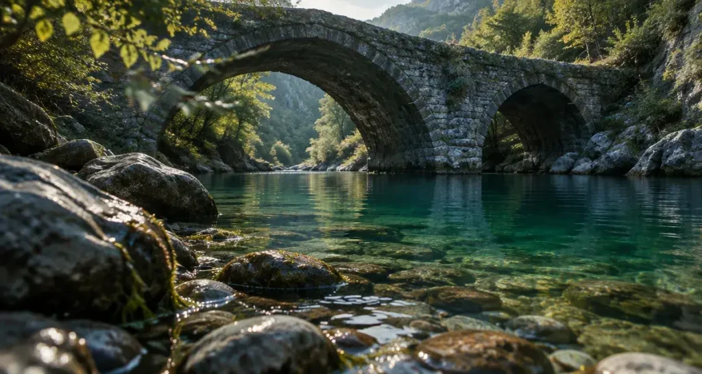 Baignade thines ardèche au Pont de Gournier : eau claire