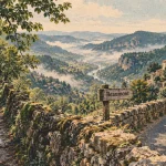 Beaumont Ardèche tourisme : route sinueuse vers un hameau