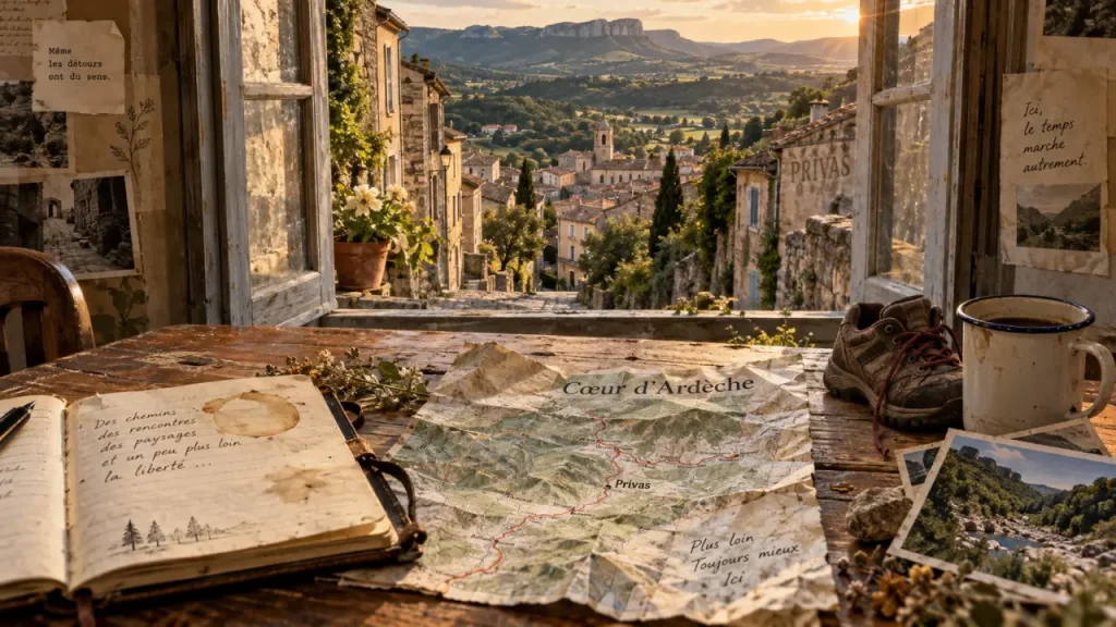 coeur d'ardeche : villages perchés et vallon en Ardèche