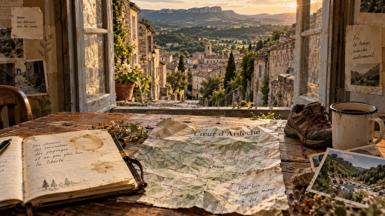coeur d'ardeche : villages perchés et vallon en Ardèche