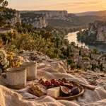 Où aller en Ardèche en couple : pique-nique au calme golden hour