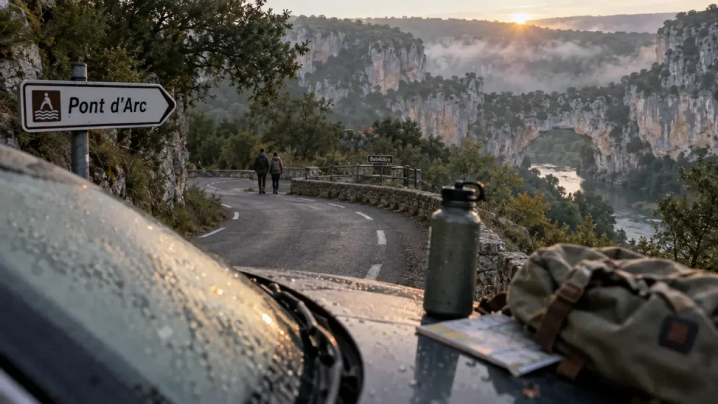Que faire en Ardèche demain : route vers Pont d’Arc et gorges