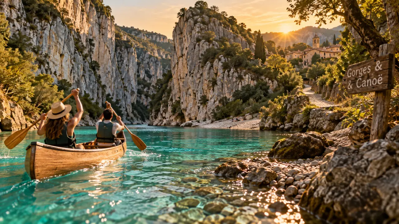 Que faire en Ardèche en été : canoë dans les gorges, eau turquoise et falaises