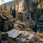 Randonnée gorges de l Ardèche : bivouac, chaussures et passages équipés