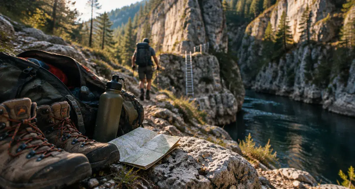 Randonnée gorges de l Ardèche : bivouac, chaussures et passages équipés