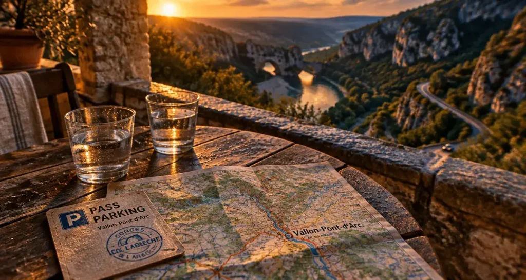 Séjour hotel Ardèche : balcon d’hôtel près des gorges